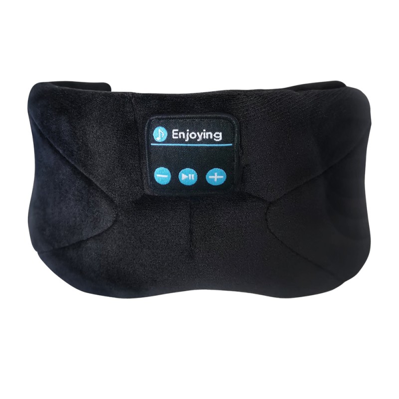 Schwarz -Baumwolltextur Bluetooth Augenmaske