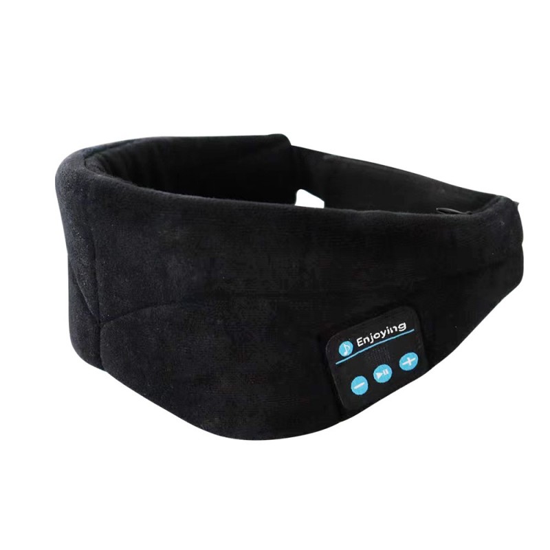 Bluetooth-Augenmaske mit schwarzem Baumwolltextur-Seitenetikett