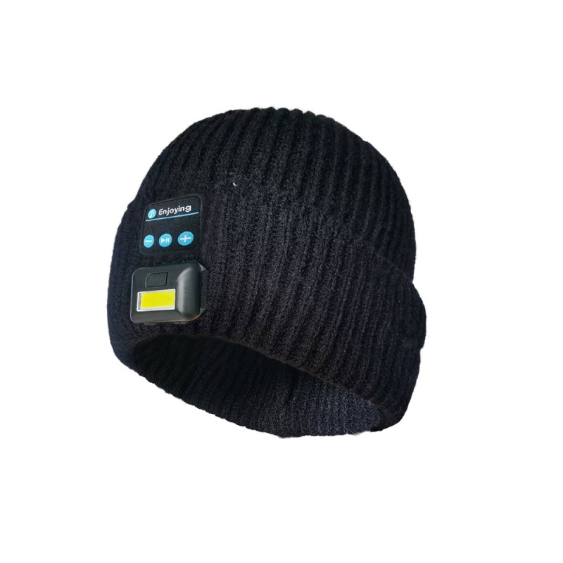 Bluetooth Beanie Hat Kopfhörer schwarz mit Beleuchtung