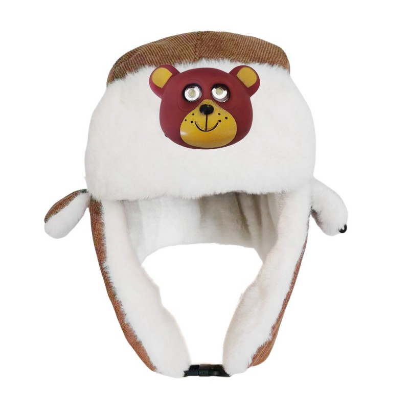 Brauner Kinderhut mit leichtem Tigerstil
