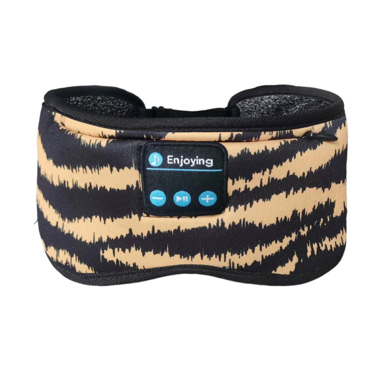 Bluetooth-Augenmaske aus Baumwolle in Zebragelb