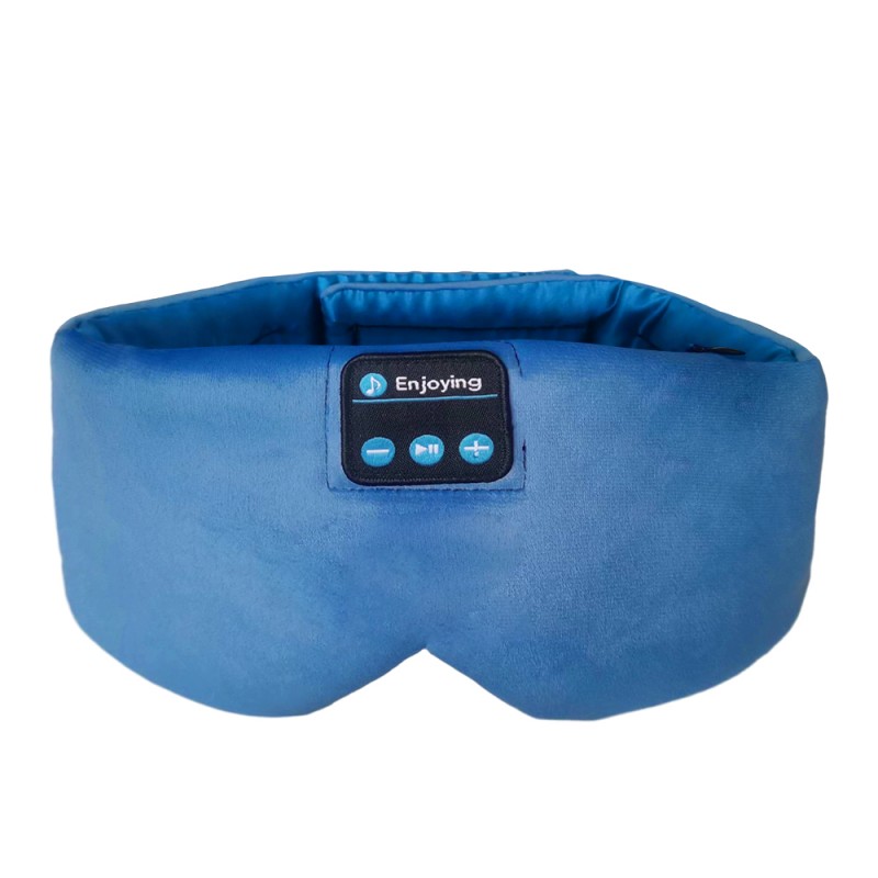 Stirnband Bluetooth Schlafaugenmaske Schlafkopfhörer Blau