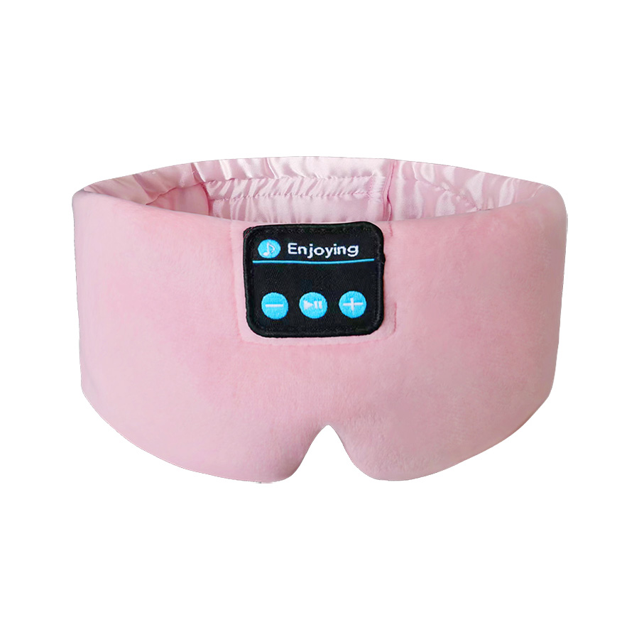 Bluetooth-Schlafaugenmaske aus Seide, Schlafkopfhörer, Rosa