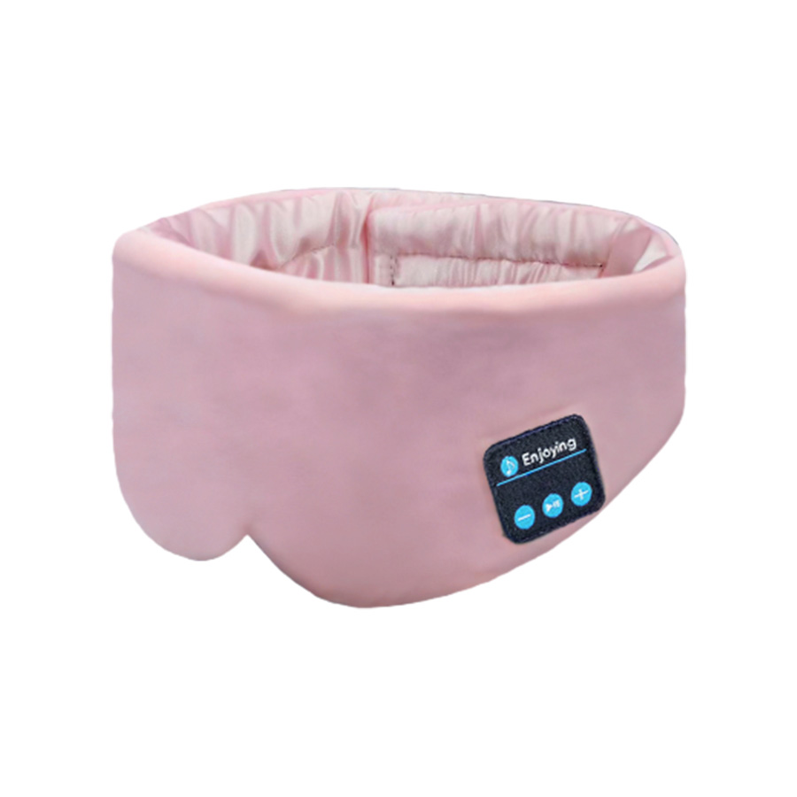 Seide Bluetooth Schlaf Augenmaske Schlafen Headphoens Sidebar Pink